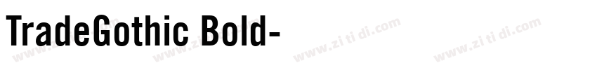 TradeGothic Bold字体转换